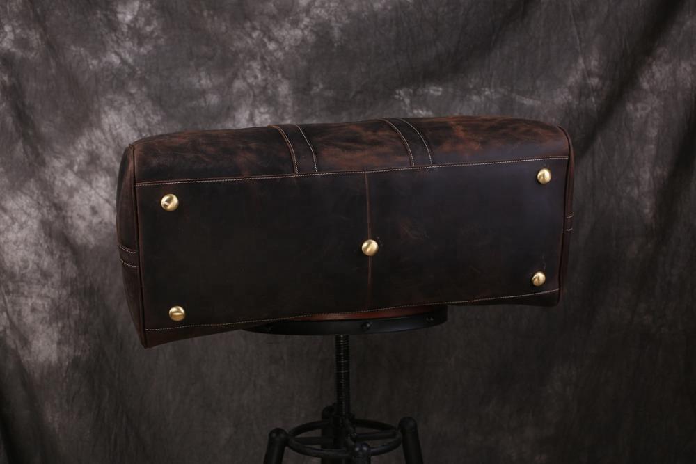 Grand Master Blue Lodge Travel Bag - Genuine Vintage Leather - Bricks Masons