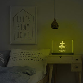 Knights Templar Commandery LED Sign - 3D Glowing light - Bricks Masons