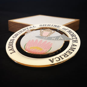 Ladies Oriental Shrine Car Emblem - North America - Bricks Masons