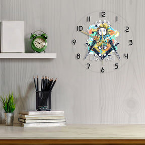 Master Mason Blue Lodge Clock - Eye of Providence LED - Bricks Masons