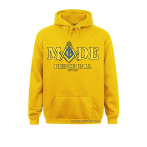 Master Mason Blue Lodge Hoodie - Made Mason Prince Hall Square and Compass G [Multiple Colors] - Bricks Masons
