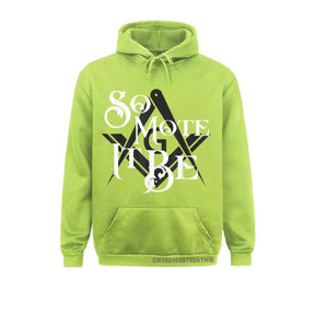 Master Mason Blue Lodge Hoodie - "So Mote It Be" Square and Compass G - Bricks Masons