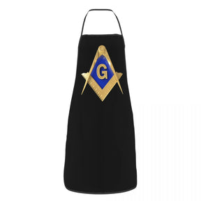 Master Mason Blue Lodge Kitchen Apron - Golden Square and Compass G