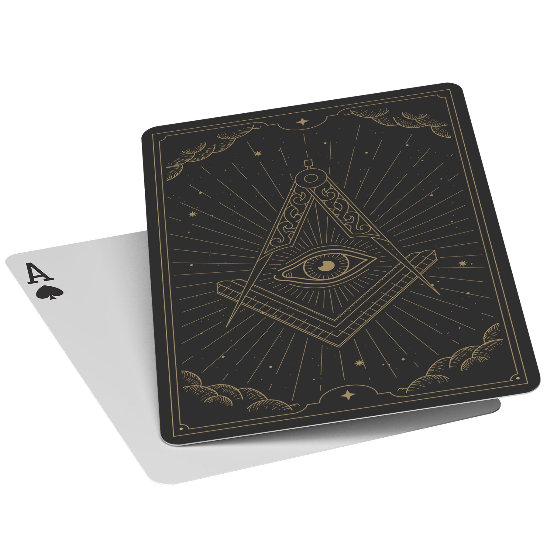 Master Mason Blue Lodge Playing Cards - Black & Gold - Bricks Masons