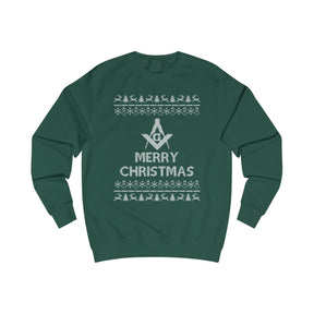 Master Mason Blue Lodge Sweatshirt - Ugly Merry Christmas Sweater - Bricks Masons