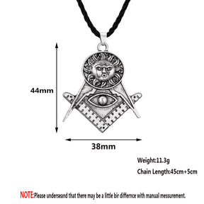 Master Mason Necklace - Solar System Symbol Pendant - Bricks Masons