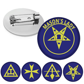 OES Brooch - Mason's Lady - Bricks Masons