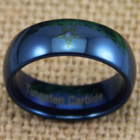 OES Ring - Blue Dome Tungsten - Bricks Masons