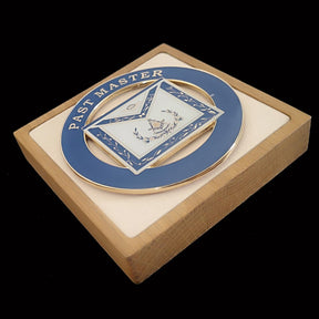 Past Master Blue Lodge Car Emblem - Blue Car Medallion - Bricks Masons