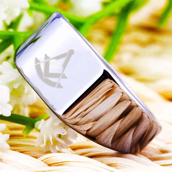 Past Master Blue Lodge Ring - 12MM Width Silver - Bricks Masons