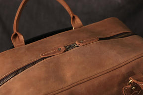 Past Master Blue Lodge Travel Bag - (Dark Brown/Camel) - Bricks Masons