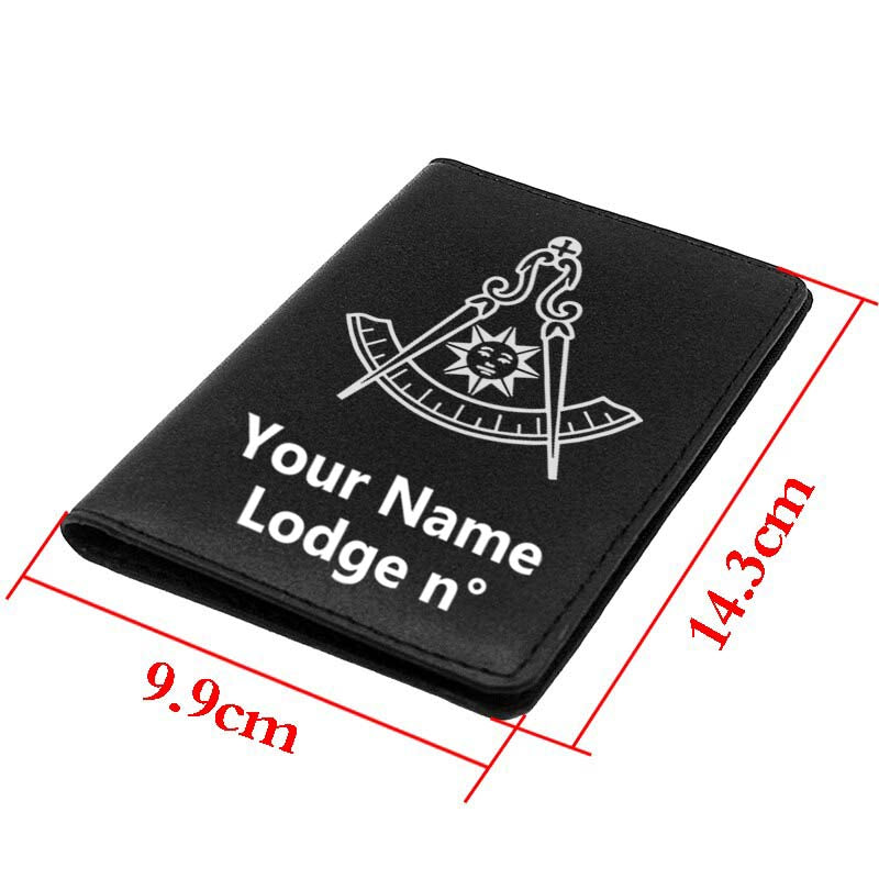 Past Master Blue Lodge California Regulation Wallet - Black & Brown - Bricks Masons