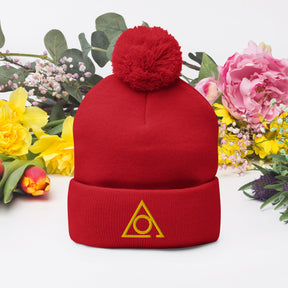 LOCOP Beanie - Pom Pom in Red for Christmas - Bricks Masons