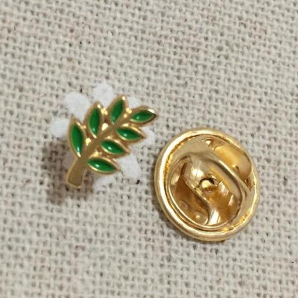2pcs Green Leaf Acacia Sprig Masonic Lapel Pin - Bricks Masons