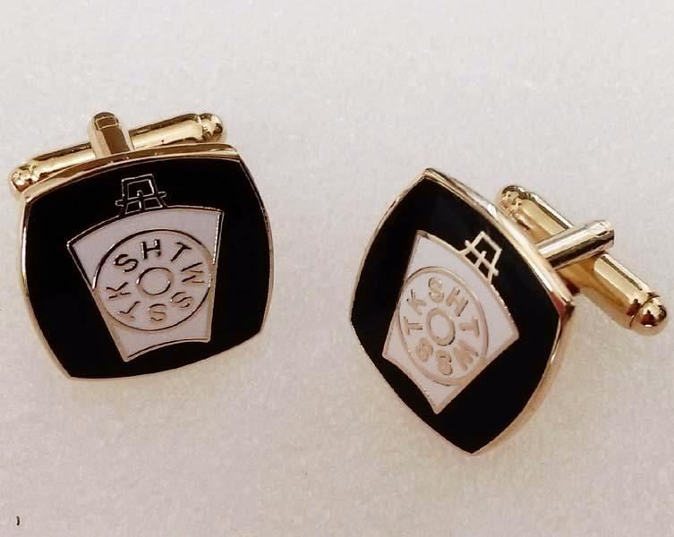 Royal Arch Chapter Cufflink - KSHTWSST Black Gold - Bricks Masons