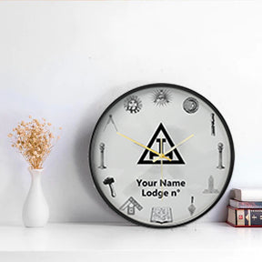 Royal Arch Chapter Clock - Frame with LED - Bricks Masons