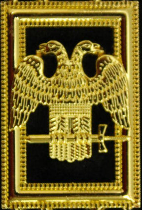 32nd Degree Scottish Rite Chain Collar - Wings Down Gold Plated - Bricks Masons