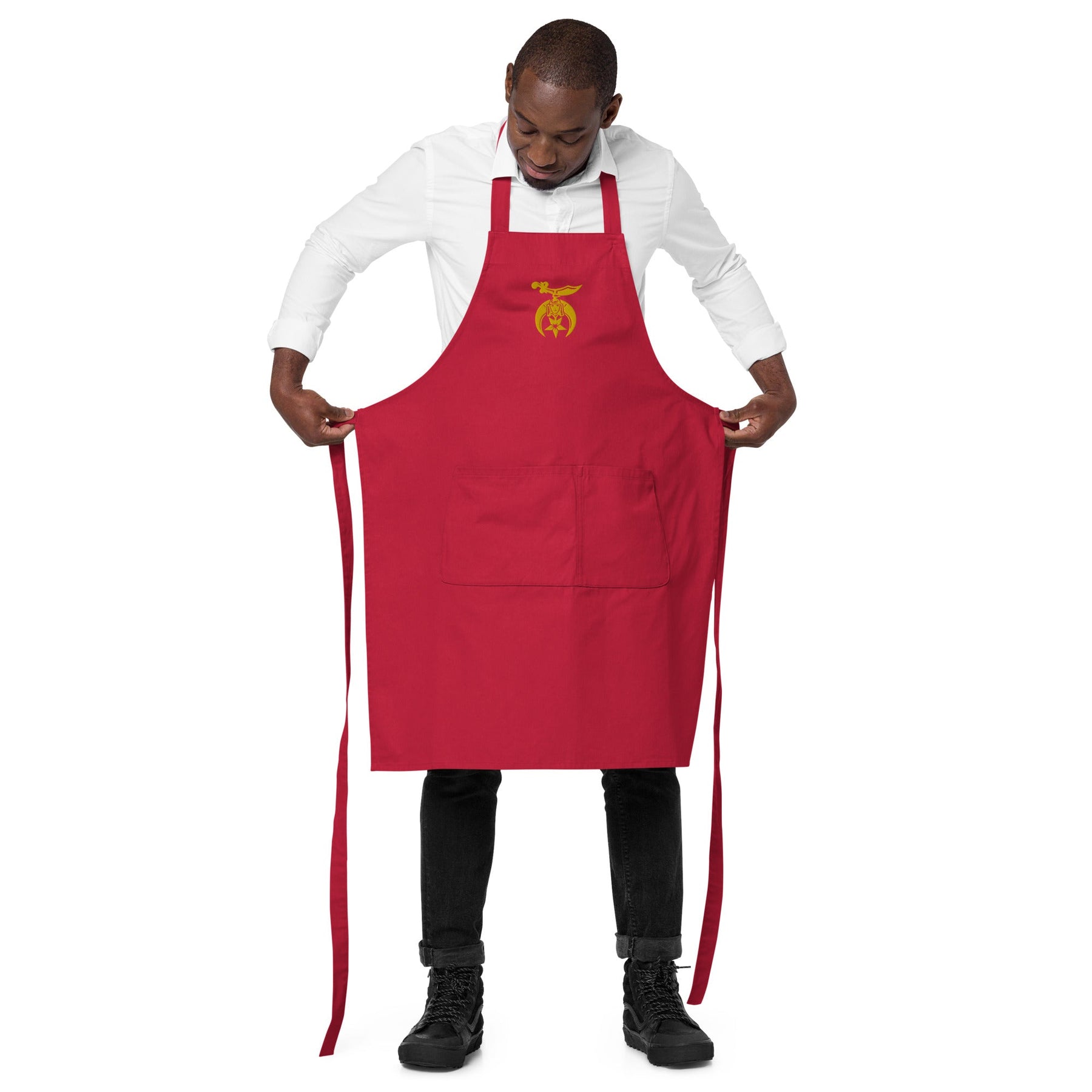 Shriners Kitchen Apron - Various Organic Cotton Colors - Bricks Masons