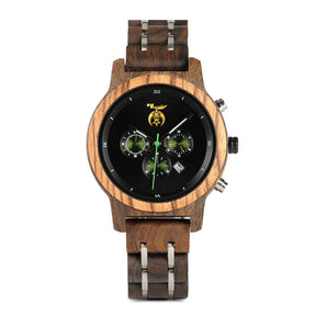 Shriners Wristwatch - Various Wood Colors - Bricks Masons