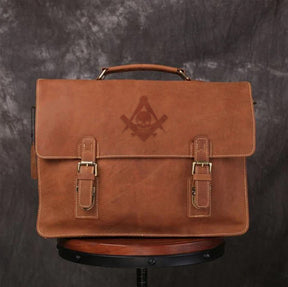 Widows Sons Briefcase - Handmade Leather - Bricks Masons