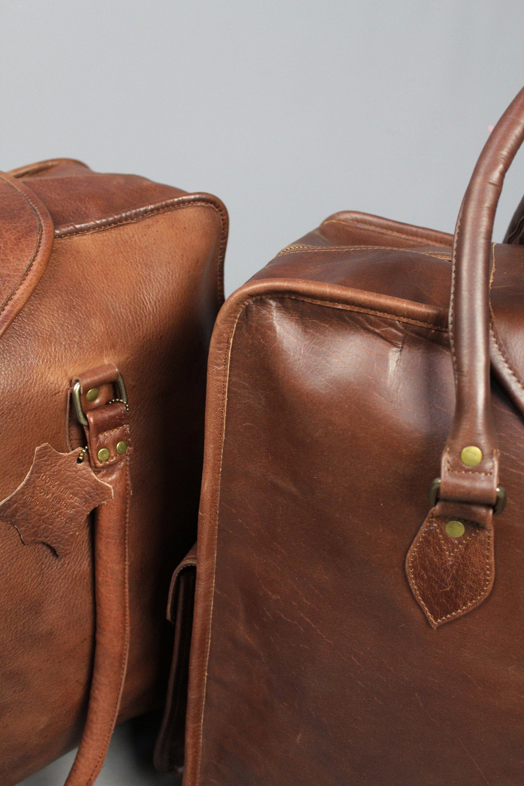 Widows Sons Travel Bag - Genuine Brown Leather - Bricks Masons